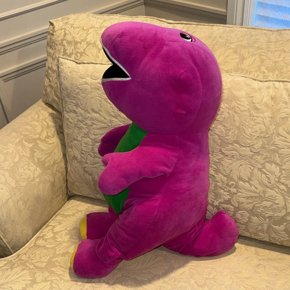 Barney Speak N Sing 2017 Fisher Price Plush Jumbo Large Purple Dinosaur 26" - Picture 4 of 9